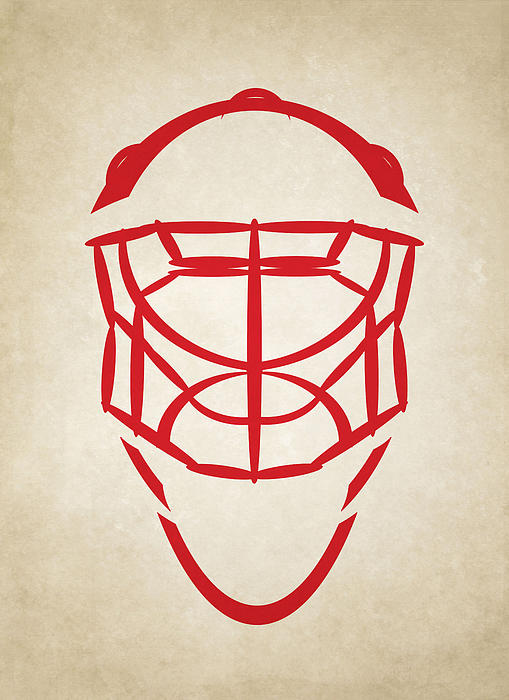 Red Wings Goalie Mask Shower Curtain