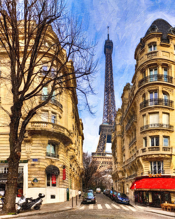 PARIS street sign avenue des champs Elysées Greeting Card by