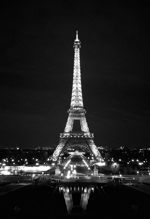 Eiffel Tower In Black And White Greeting Card for Sale by Heidi Hermes