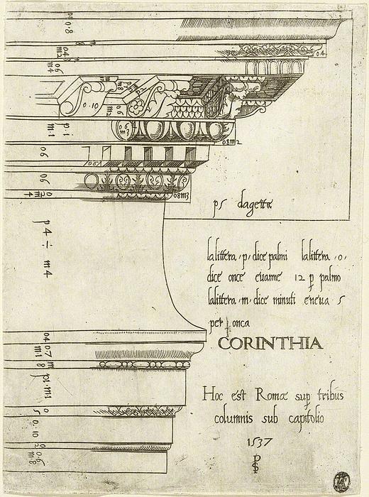 Entablature from the Temple of Castor and Pollux Greeting Card by