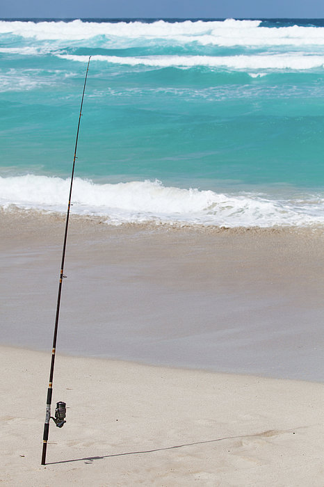Fishing Rod On Beach, Australia iPhone 12 Case by Robert Lang