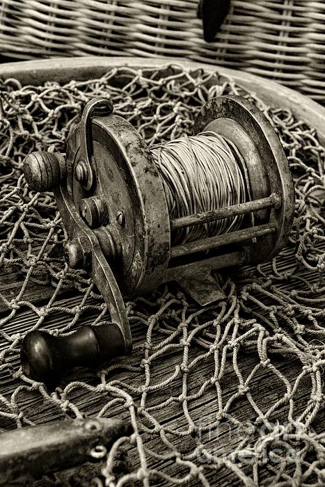 Fishing - That Old Fishing Reel in Black and White Ornament