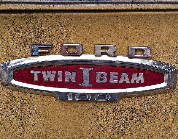 Ford 100 Twin I Beam Truck Emblem - Circa 1965 by Bill Owen