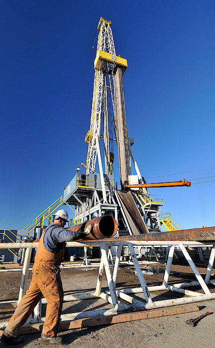 Geothermal Drill Rig And Well Casing Greeting Card by Theodore Clutter