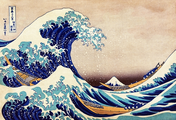 T-Shirt Art Fine Kanagawa Off Japanese Of Great Art Masterpieces Gallery Wave - by Art America