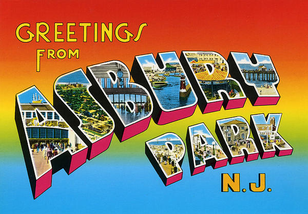 Greetings From Asbury Park NJ Jigsaw Puzzle by Digital 