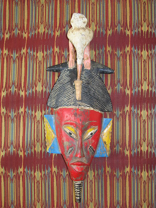 Guro Tribal Bird Mask Fleece Blanket by Donna Wilson - Fine Art America