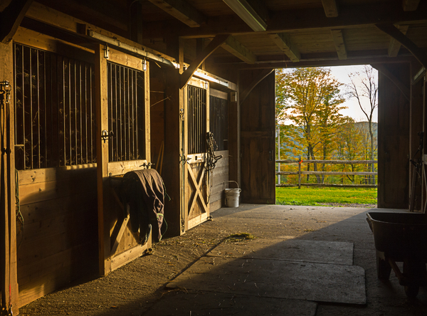 Edward Fielding - Horse Barn Sunset