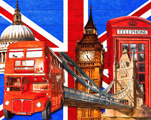 Iconic London Pop Art Tribute by Mark E Tisdale