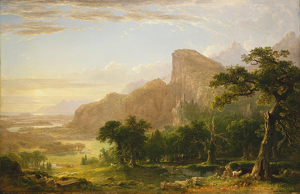 Landscape. Scene from Thanatopsis Greeting Card for Sale by Asher Brown ...