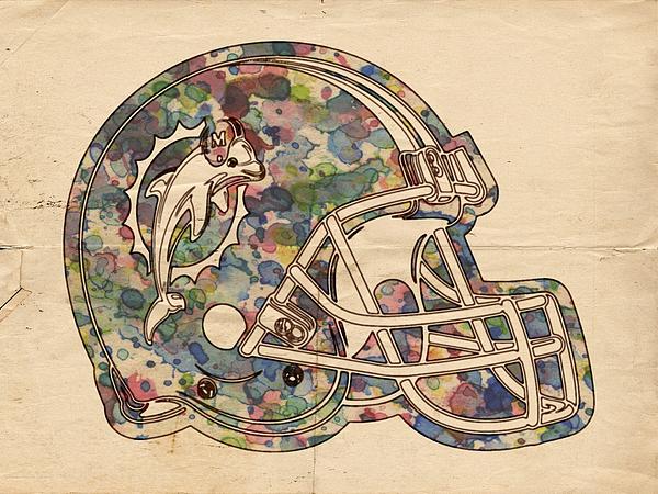 Miami Dolphins Vintage Logo Jigsaw Puzzle by Florian Rodarte - Pixels