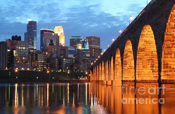 Wayne Moran - Minneapolis Skyline Photography Stone Arch Bridge