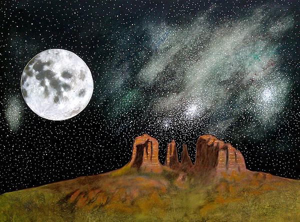 John Lyes - Moonrise Over Sedona