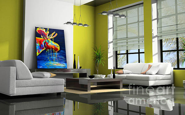 Teshia Art - Moose Drool Contemporary Living Room Showcase