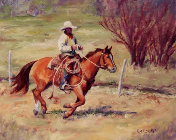 Kim Corpany - Morning Commute working cowboy western art