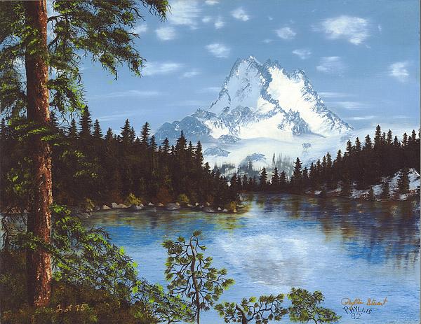 Mountain And Lake Kids T-Shirt by Paul - Phyllis Stuart - Pixels