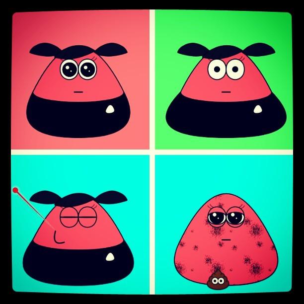 Hungry Pou logo with text - T-Shirt