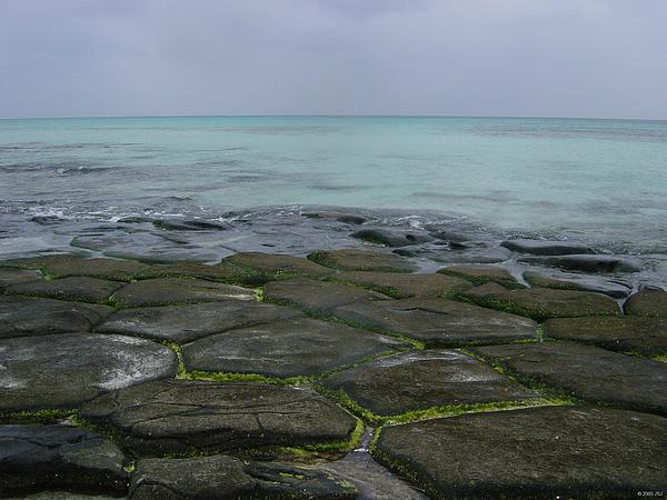 Natural Forming Pentagon Rock Formations of Kumejima Okinawa