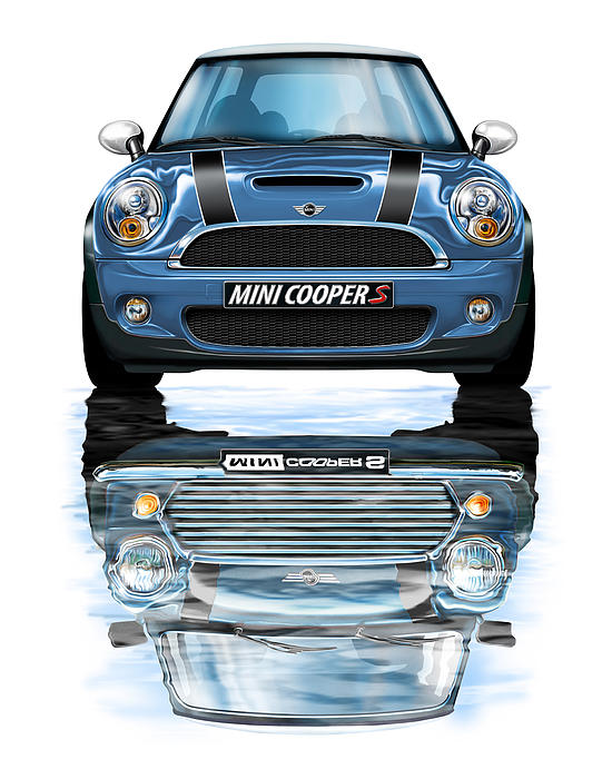 New BMW Mini Cooper S Blue T-Shirt for Sale by David Kyte