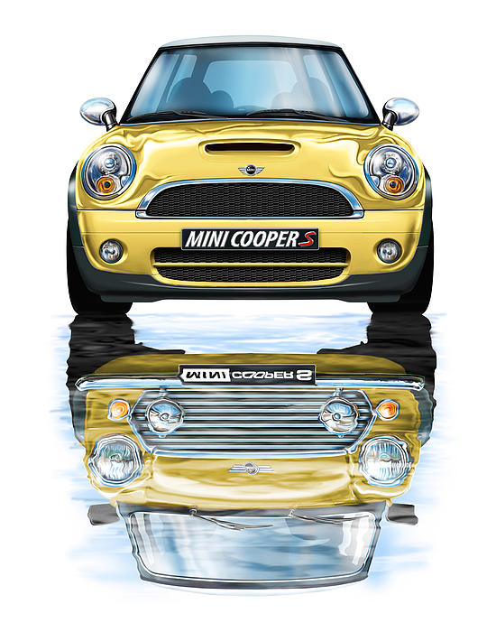 New Bmw Mini Cooper S Yellow Greeting Card for Sale by David Kyte