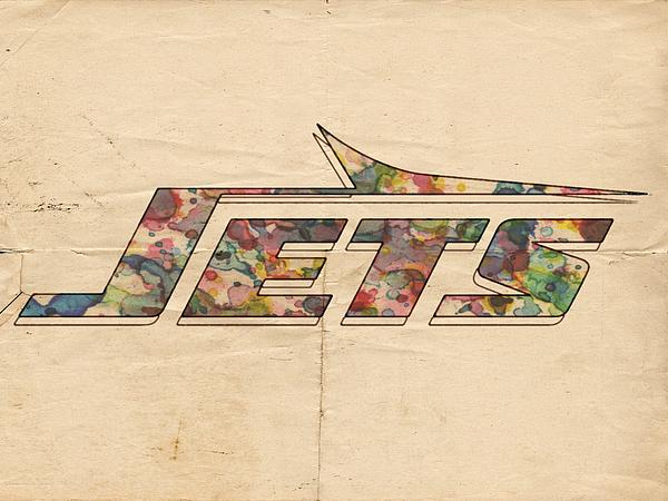 New York Jets Vintage Art Ringer T-Shirt by Florian Rodarte - Pixels