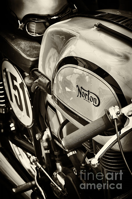 Norton Cafe Racer Sepia iPhone X Case by Tim Gainey - Fine Art America