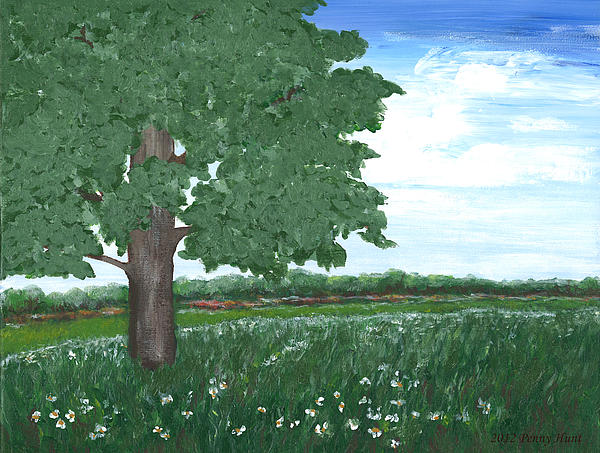 Penny Hunt - Oak Tree in Summer Meadow