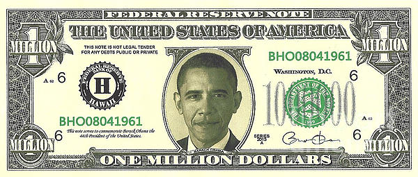 Barack Obama Million Dollar Bill Set of 50 