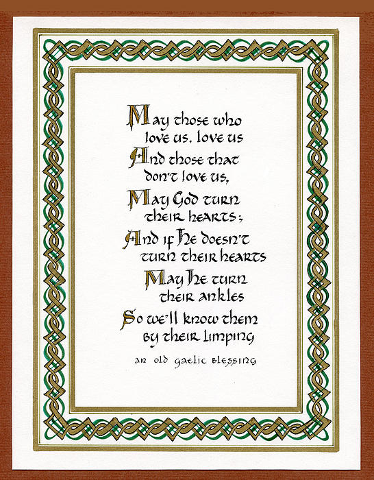 Old Irish Blessing Wall Decal May those who love us,love us and those who don't 