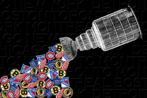 Original Six Stanley Cup 2 Sticker by Andrew Fare - Pixels