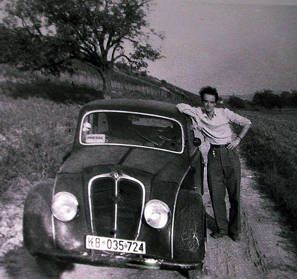 Colette V Hera Guggenheim - Papa Hans around Alba south france in his younger days 1954 