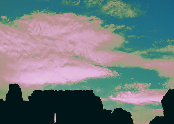Annie  DeMilo - Pink Icing Clouds over Castle