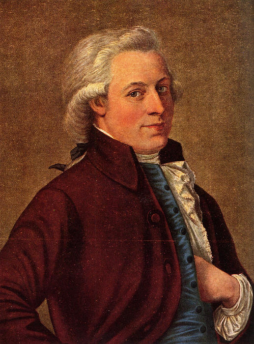 Portrait Of Mozart Print by Johann Heinrich Wilhelm Tischbein