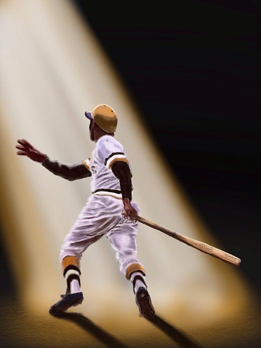 Clemente's 3000th Hit T-Shirt by Jeremy Nash - Pixels