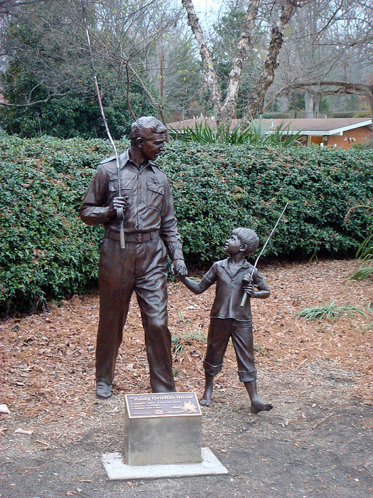 Pullen Park Andy And Opie Statue Raleigh by Andrew Rodgers