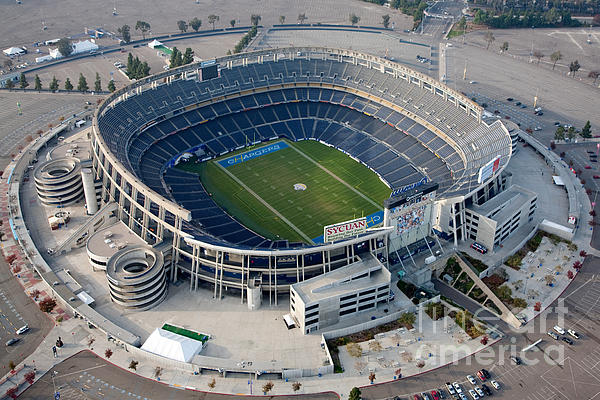 San Diego Chargers Qualcomm Stadium Panoramic NFL Poster