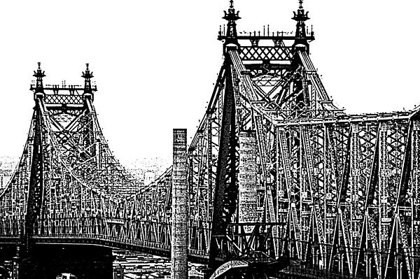 Queensborough or 59th Street Bridge T-Shirt by Steve Archbold - Pixels