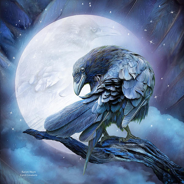 Surreal Galaxy Raven Matte/Glossy PosterWellcoda