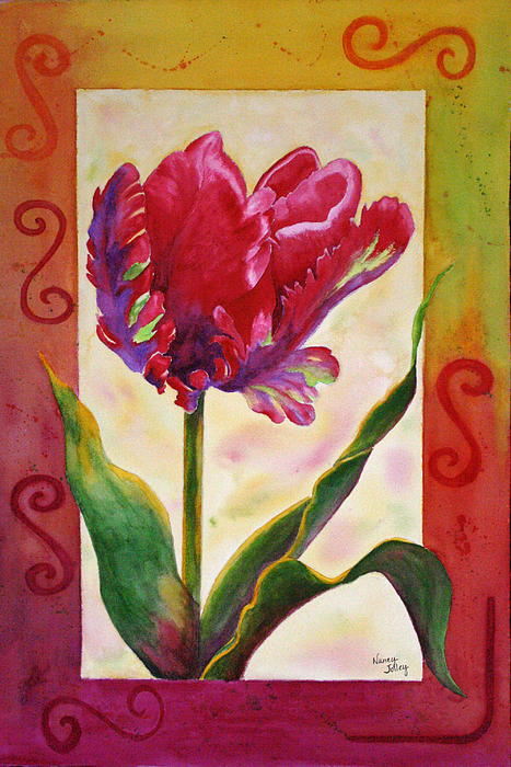 Nancy Jolley - Red Parrot Tulip