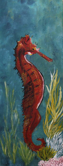 Christiane Schulze Art And Photography - Red Seahorse - SOLD