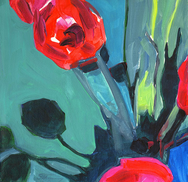 Tanya Filichkin - Red Tulips Abstract