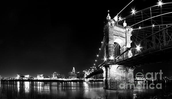 Twenty Two North Photography - Roebling Bridge in Black and White