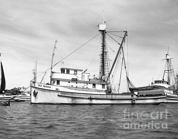 Purse seiner Sea Queen Monterey harbor California fishing boat purse seiner  Portable Battery Charger by Monterey County Historical Society - Fine Art  America
