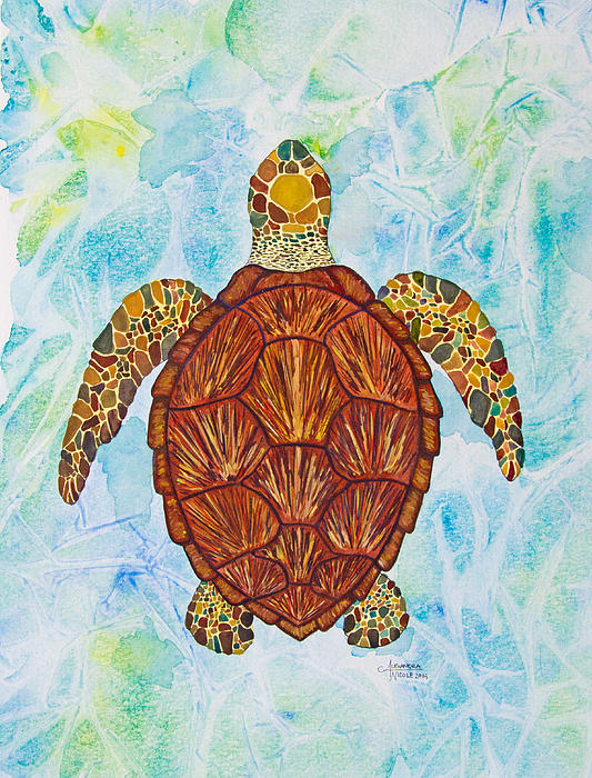 Sea Turtle Mosaic by Alexandra Nicole Newton