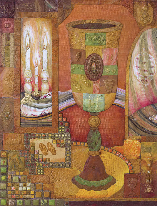 Shabbat Mosaic Greeting Card For Sale By Michoel Muchnik 