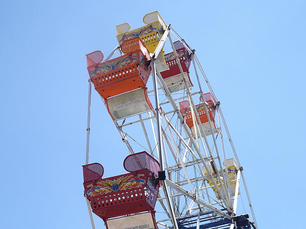 Simple Ferris Wheel Print by Lorna Hooper