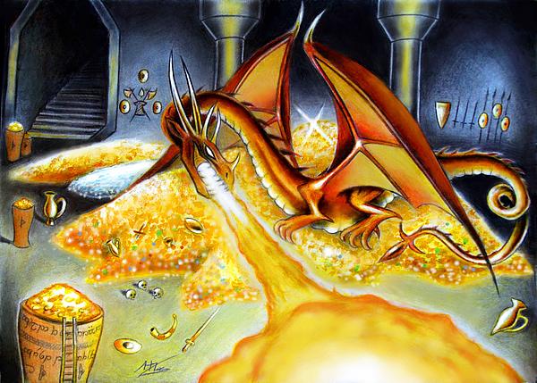 Dragons on the Sea, a traditional puzzle - Stave Puzzles