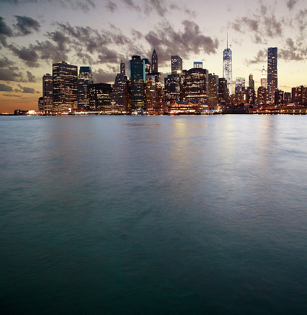 South Manhattan Skyline Fleece Blanket by Daniel Candal Photos