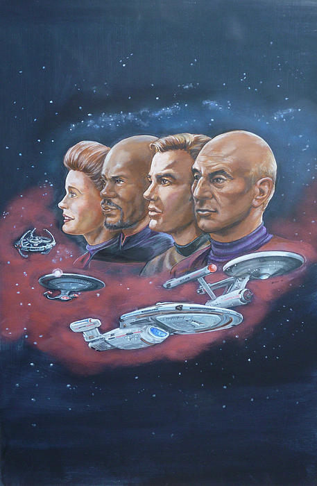 Star Trek tribute Captains Greeting Card for Sale by Bryan Bustard