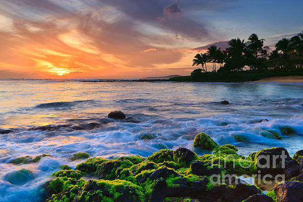 Henk Meijer Photography - Sunset at Poipu Beach - Kauai
